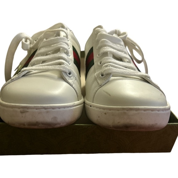 Gucci White Leather Sneakers - Picture 6 of 11